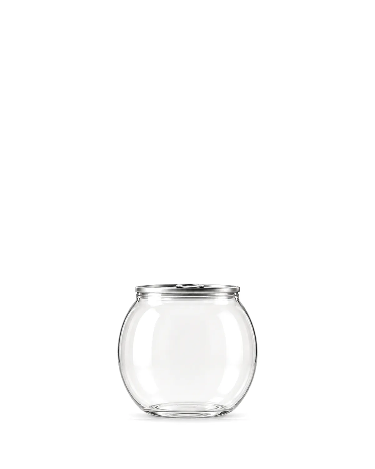 Clear PET can 210 ml, bowl shape, with an aluminium Easy Open lid