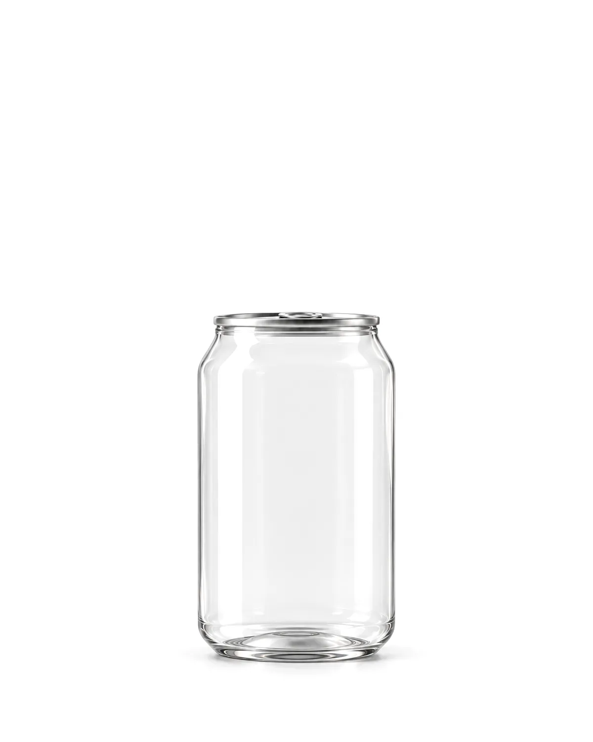 Clear PET can 330 ml with an aluminium Easy Open lid, medium height